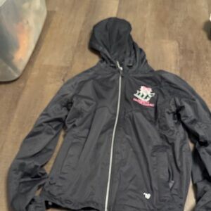 Varsity Black Jacket with Pink Accents